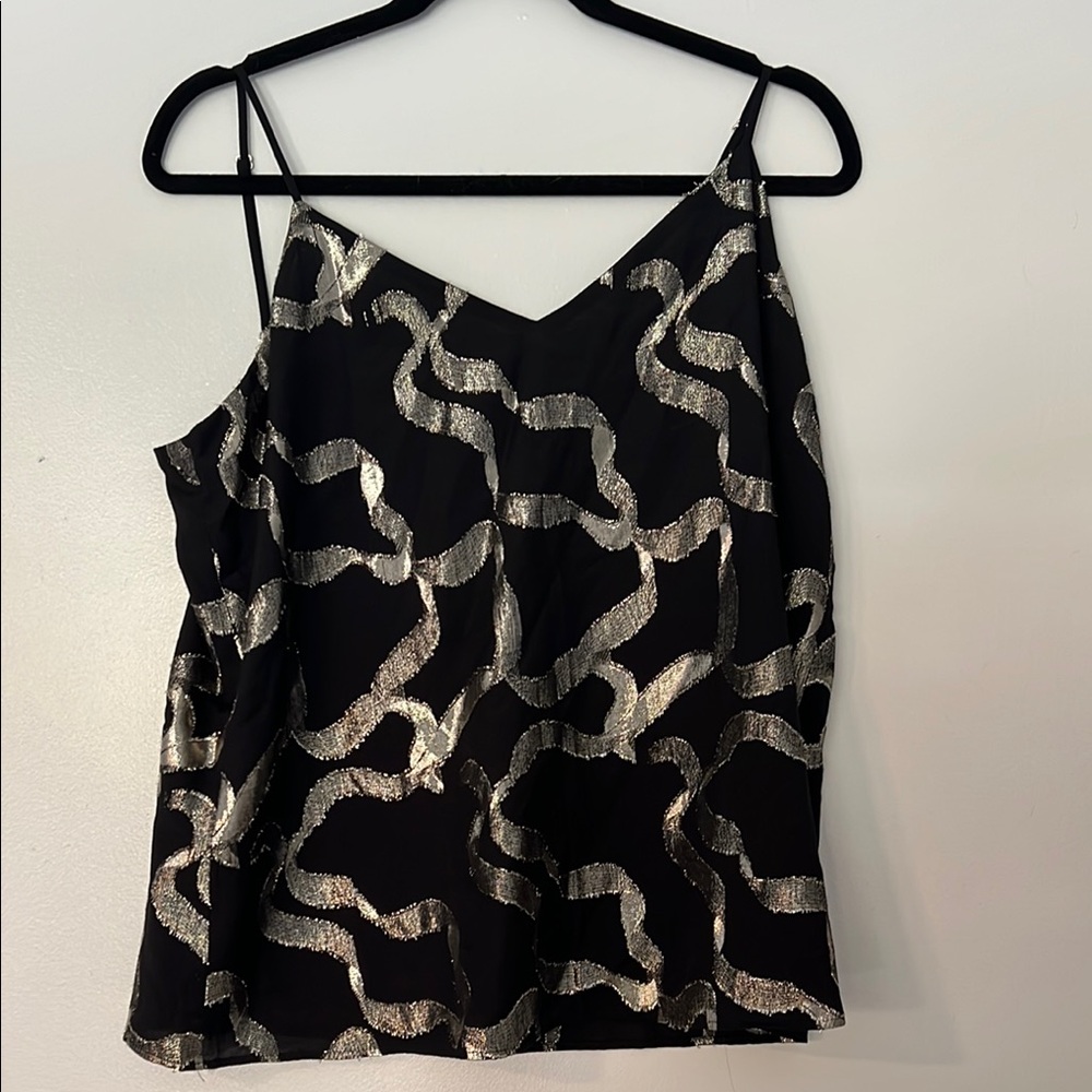 NWT- Ann Taylor Black and Cream Sequin Camisole